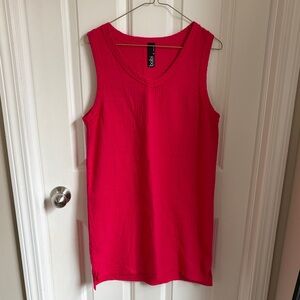 bobi Gauze Cotton Sleeveless Mini Dress Women’s Medium Hot Pink Girly Barbie